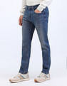 Flying Machine Slash Slim Tapered Mid Rise Jeans