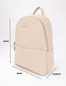 Tommy Hilfiger Solid Beige Pu Backpack