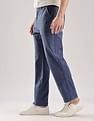 Calvin Klein Jeans Relaxed-Fit Solid Mid Rise Trousers