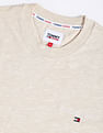 Tommy Hilfiger Heathered Linear Logo Regular Fit T-Shirt