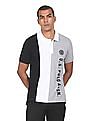 U.S. Polo Assn. Men Multi Colour Embroidered Logo Striped Polo Shirt