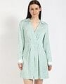 Tommy Hilfiger Viscose Spread Collar A-Line Dress