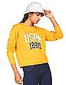 U.S. Polo Assn. Women Crew Neck Printed Sweatshirt