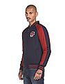 U.S. Polo Assn. Denim Co. Men Navy Stand Collar Colour Block Bomber Jacket
