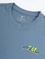 Flying Machine Back Graphic Cotton T-Shirt