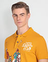 U.S. Polo Assn. Denim Co. Brand Print Ribbed Collar Polo Shirt