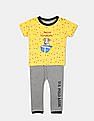 U.S. Polo Assn. Kids Baby Assorted Printed T-Shirt And Pants Set