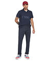 Flying Machine Cotton Pique Typographic Print Polo Shirt