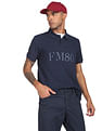 Flying Machine Cotton Pique Typographic Print Polo Shirt