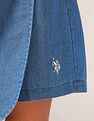 U.S. Polo Assn. Kids Girls Chambray Solid Skorts