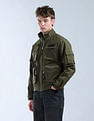 Flying Machine Solid High Neck Jacket