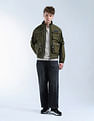 Flying Machine Solid High Neck Jacket