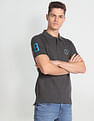 Flying Machine Appliqued Pique Polo Shirt
