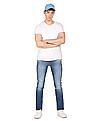 Flying Machine Michael Slim Tapered Fit Distressed Jeans