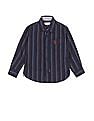 U.S. Polo Assn. Kids Boys Vertical Stripe Oxford Weave Shirt