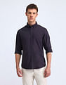 Flying Machine Slim Fit Solid Cotton Shirt