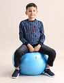 U.S. Polo Assn. Kids Boys Brand Printed Regular Fit Sweatshirt