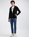 Calvin Klein Logo Tape Raglan Zip Through Sweatshirt