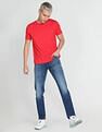 Flying Machine Slash Slim Tapered Fit Mid Rise Jeans