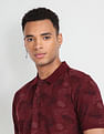 Flying Machine Tropical Print Cotton Polo Shirt
