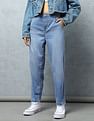 Flying Machine Women Mom Fit Rinsed Jeans