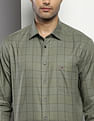 Tommy Hilfiger Cutaway Collar Tartan Check Shirt