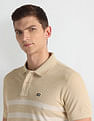 Arrow Sports Horizontal Stripe Pique Knit Polo Shirt