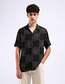 Flying Machine Cuban Collar Cotton Shirt