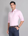 AD by Arvind Pure Cotton Solid Sateen Shirt