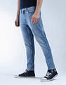 Flying Machine Whiskered Mankle Relaxed Tapered Fit Jeans