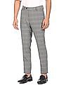 Arrow Flat Front Check Formal Trousers