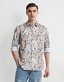 Arrow Sport Floral Print Satin Shirt