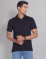 AD by Arvind Geometric Print COOL-IT Real Deal Polo Shirt