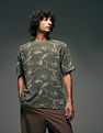 Flying Machine Floral Printed Relaxed Fit T-Shirt