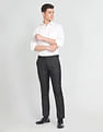 Arrow Hudson Regular Fit Twill Formal Trousers