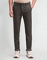 Arrow Sport Self-Design Slim Fit Trousers