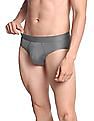 Calvin Klein Underwear Men Grey Branded Waist Solid Hip Briefs