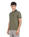 AD by Arvind Cotton Floral Printed Polo Shirt