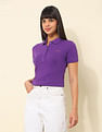 U.S. Polo Assn. Women Regular Fit Brand Printed Polo Shirt
