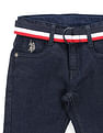 U.S. Polo Assn. Kids Boys Slim Fit Striped Belt Jeans