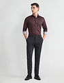 Arrow Cutaway Collar Geometric Print Shirt