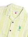 U.S. Polo Assn. Kids Boys Vertical Striped Cuban Shirt