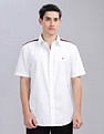 Tommy Hilfiger Solid Regular Fit Plain Woven Shirt
