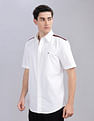 Tommy Hilfiger Solid Regular Fit Plain Woven Shirt