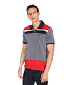 AD by Arvind Cotton Horizontal Stripe Polo Shirt