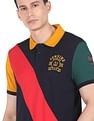 AD by Arvind Colour Block Sporty Polo Shirt