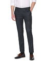 Arrow Patterned Weave Hudson Tailored Fit Trousers