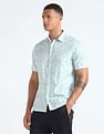 Flying Machine Short Sleeve Floral Print Shirt