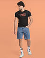 Flying Machine Brand Print Crew Neck T-Shirt
