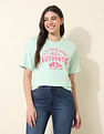 U.S. Polo Assn. Women Boyfriend Fit Brand Printed T-Shirt